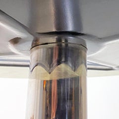 Italian Modern Cast Iron Base and White Resin Top Low Coffee Table, 1980s