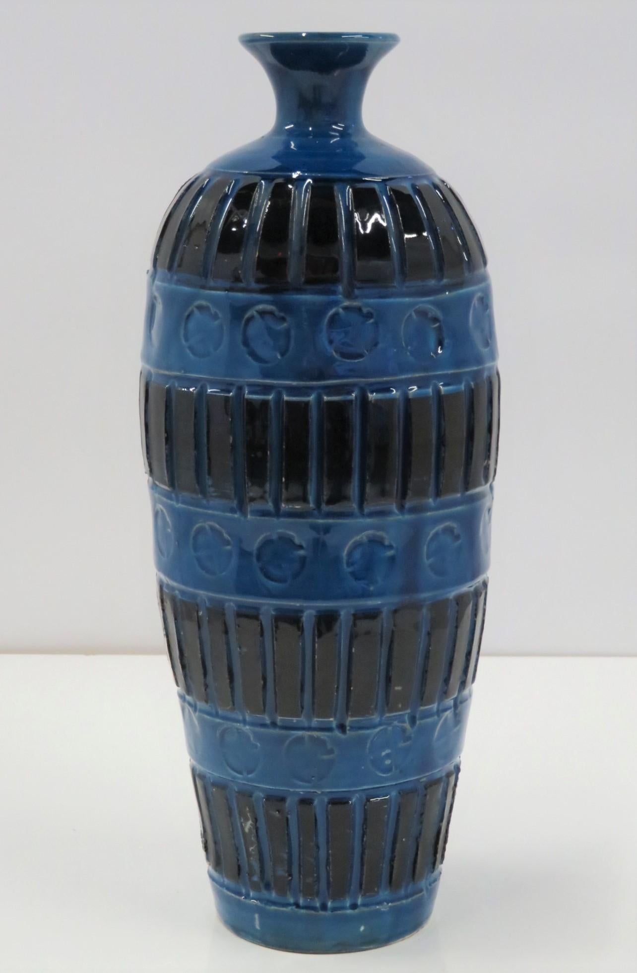 Mid-Century Modern Italian Modern Ceramic Vase Aldo Londi for Fratelli Fanciullacci, 1960s For Sale