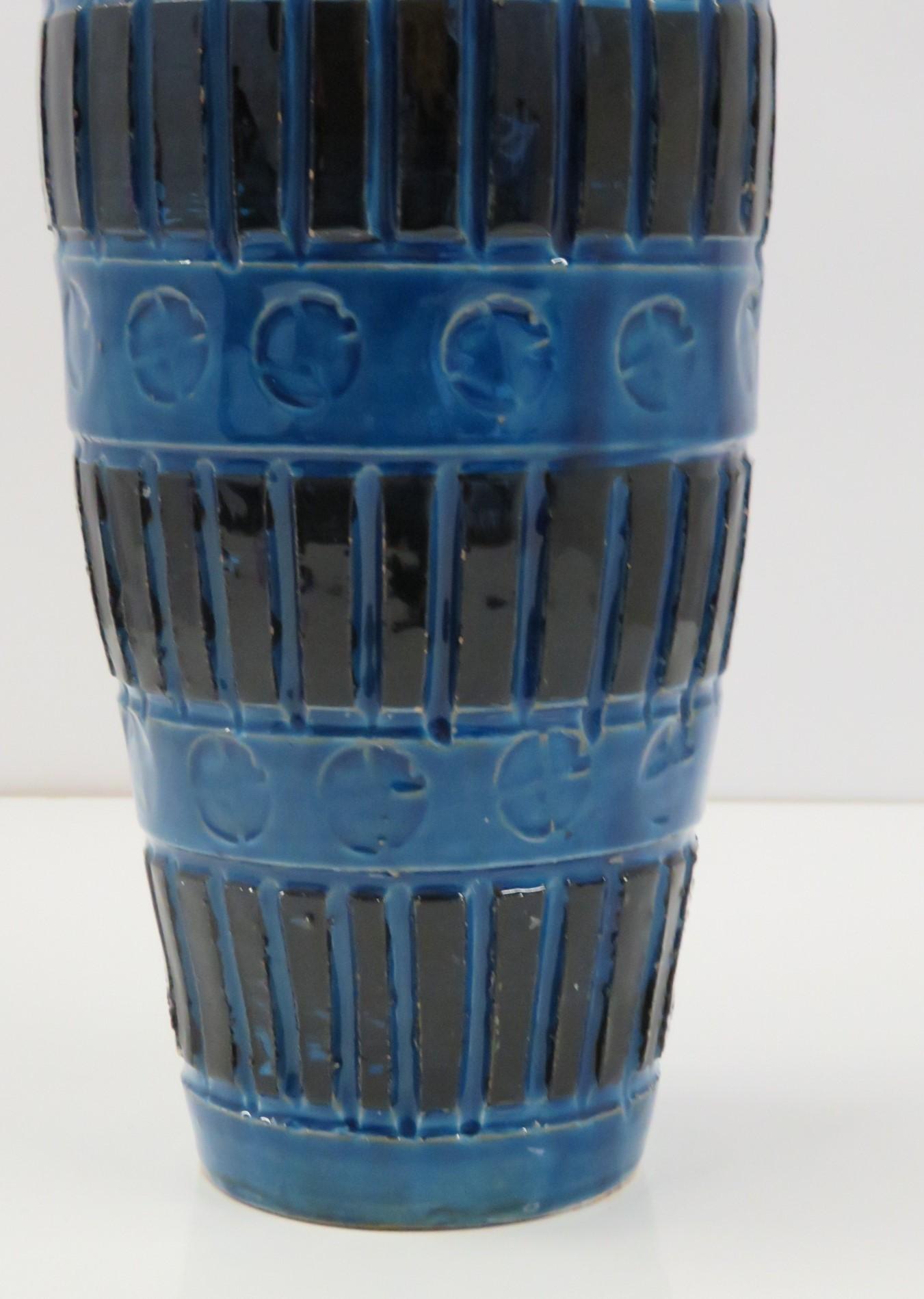 Mid-20th Century Italian Modern Ceramic Vase Aldo Londi for Fratelli Fanciullacci, 1960s For Sale