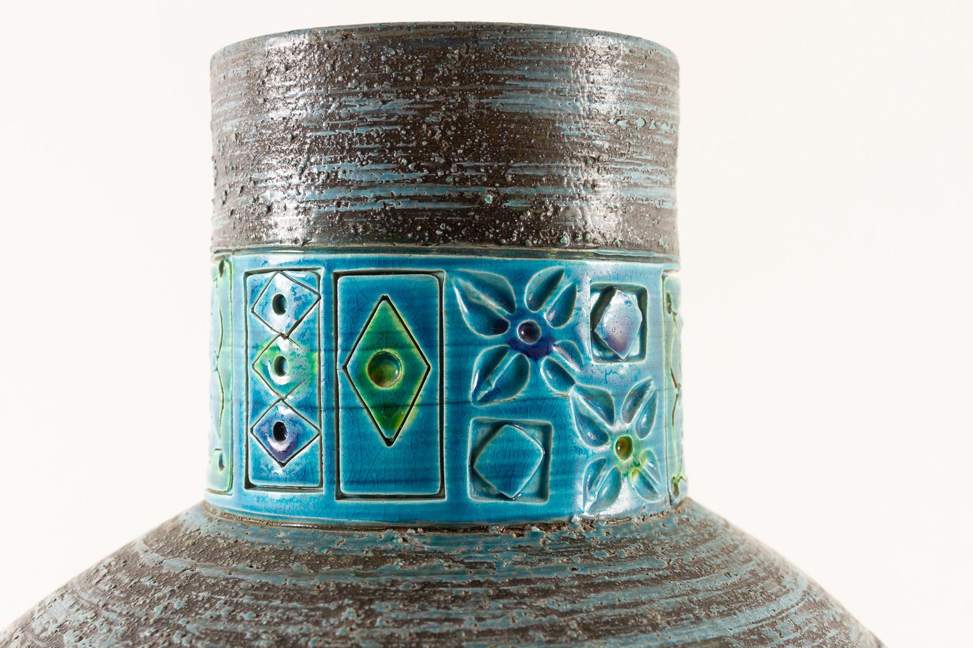 Italian Modern Ceramic Vase by Aldo Londi for Bitossi, 1960s 2