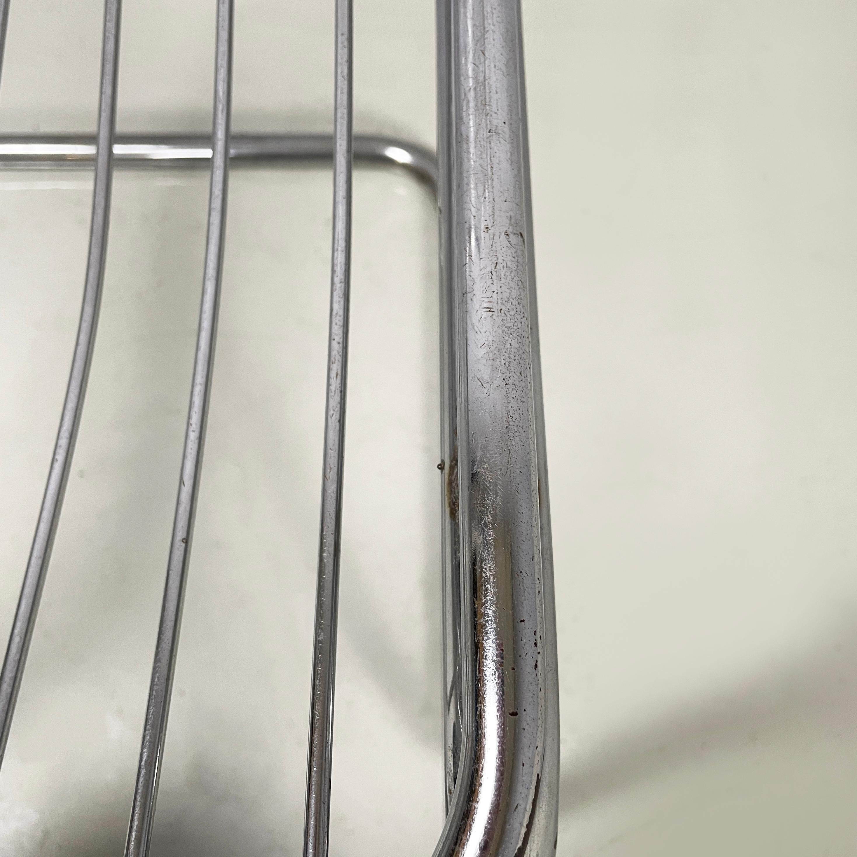 Italian modern Chair in metal rods and tubing, 1970s 4
