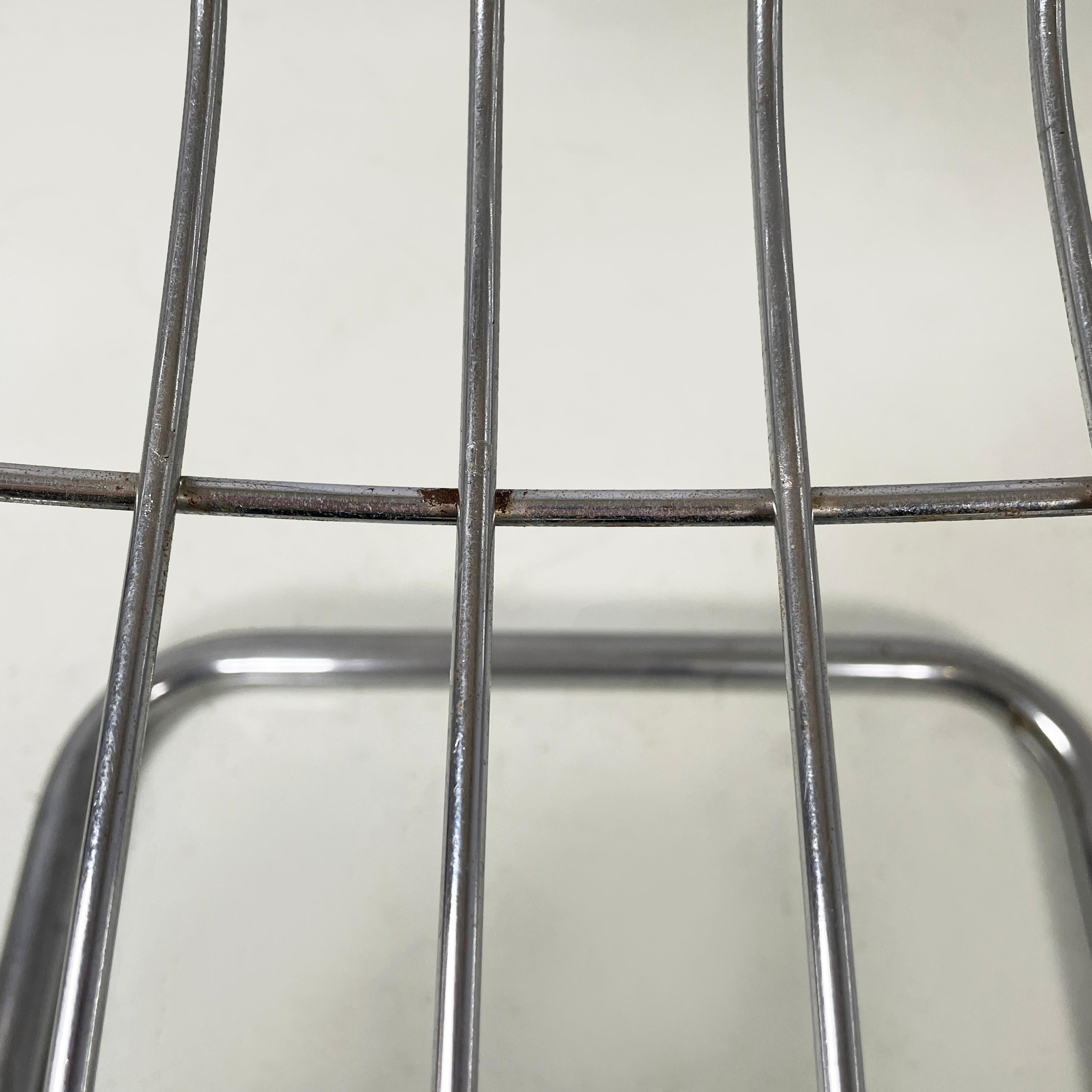 Italian modern Chair in metal rods and tubing, 1970s 5