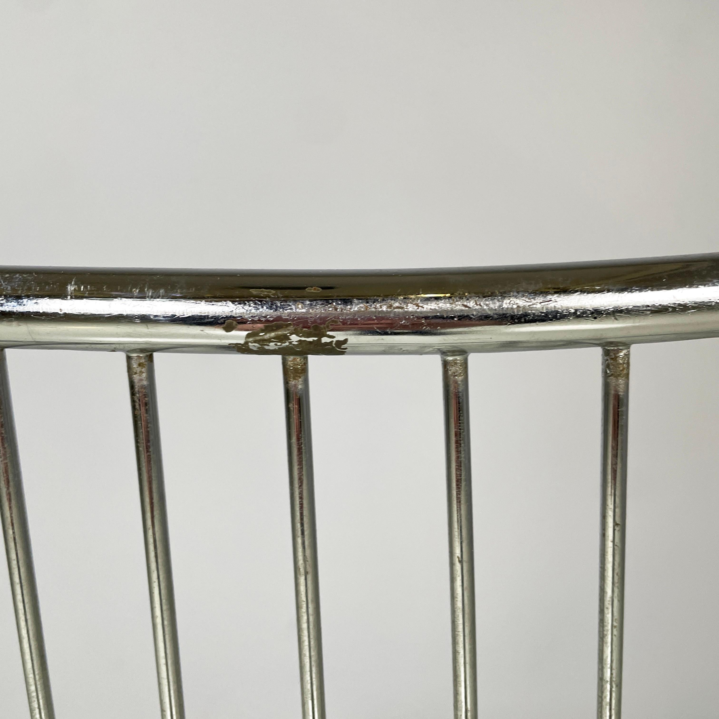 Italian modern Chair in metal rods and tubing, 1970s 8