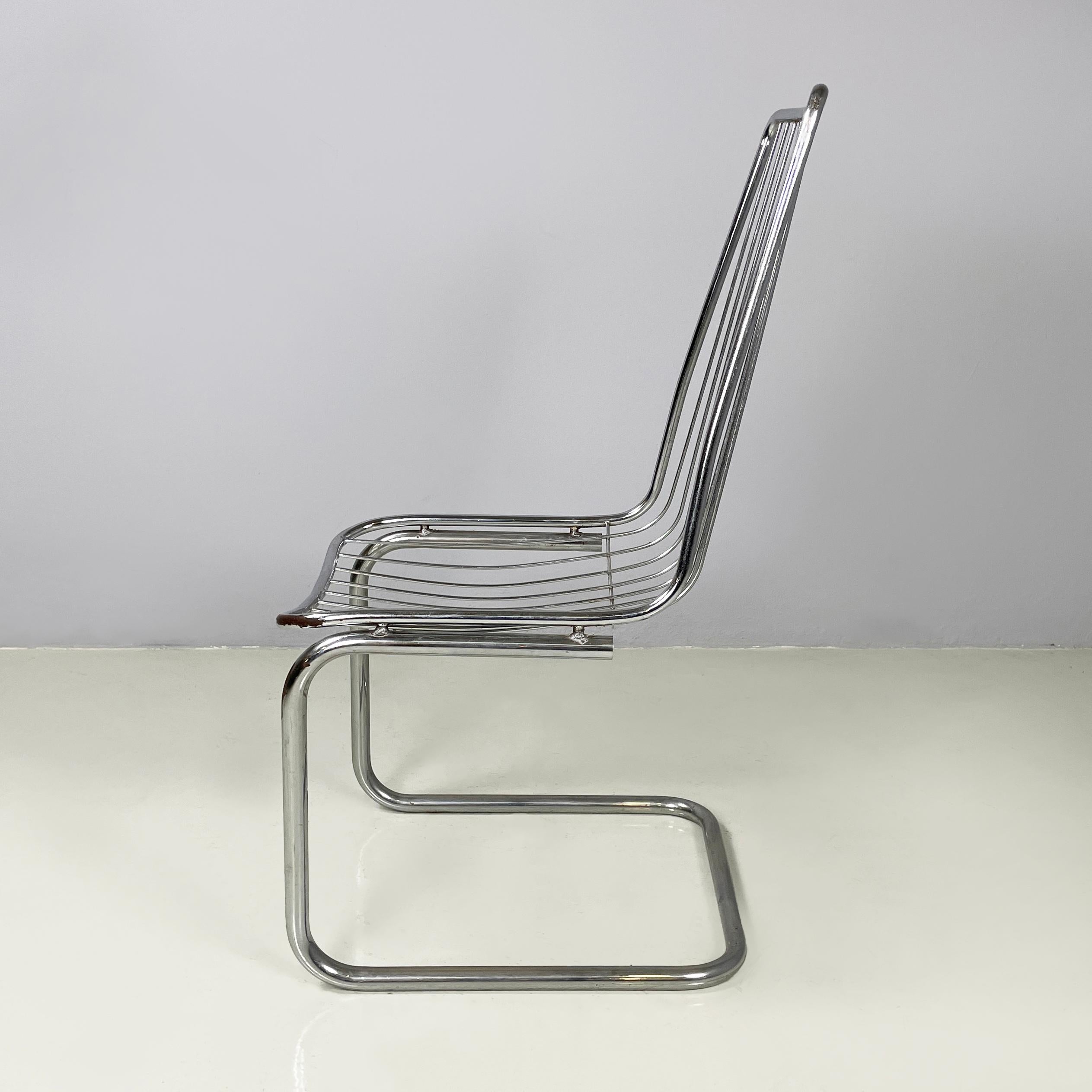 Modern Italian modern Chair in metal rods and tubing, 1970s