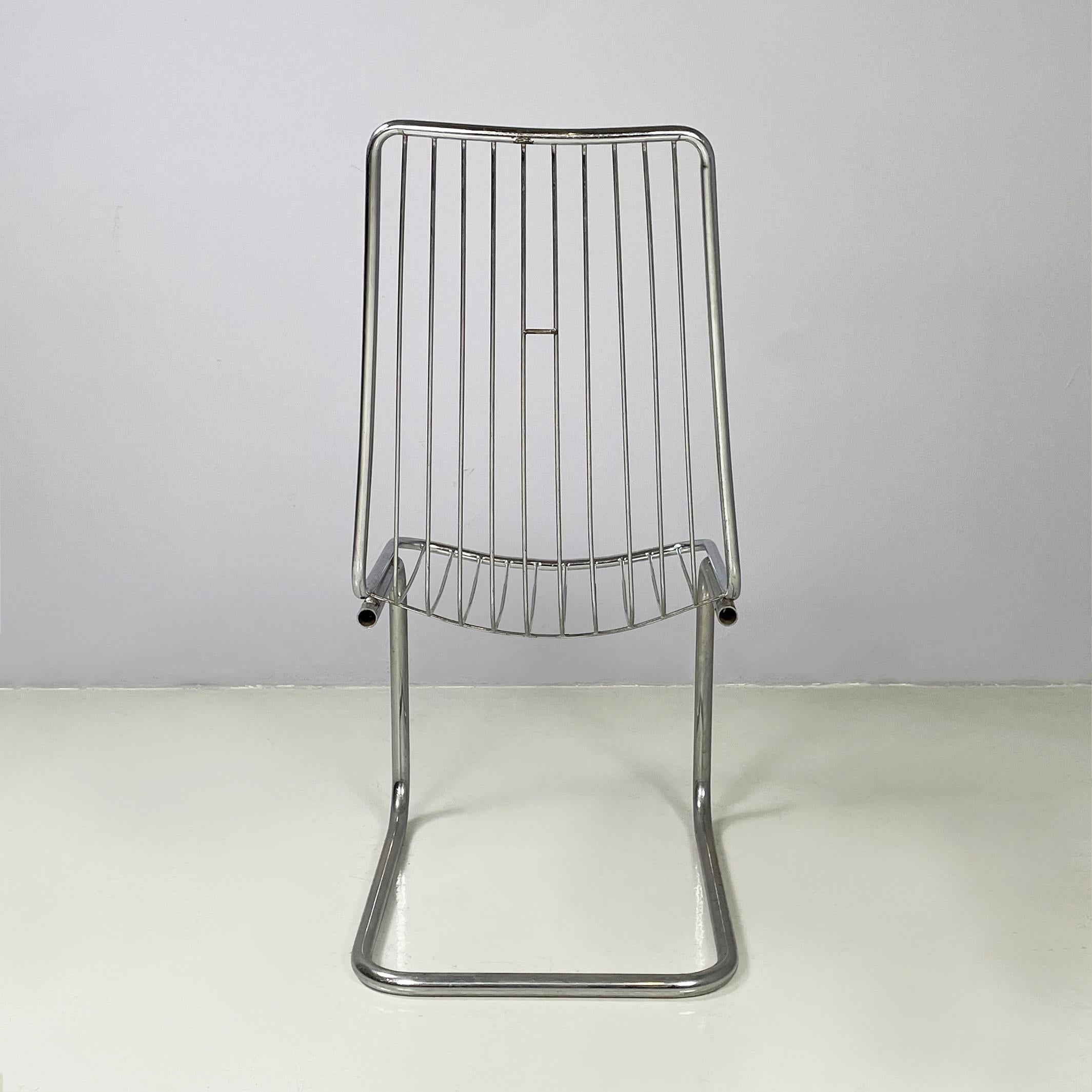 Late 20th Century Italian modern Chair in metal rods and tubing, 1970s