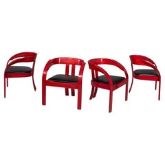 Italian modern chairs Elisa by Giovanni Battista Bassi for Poltronova, 1970s