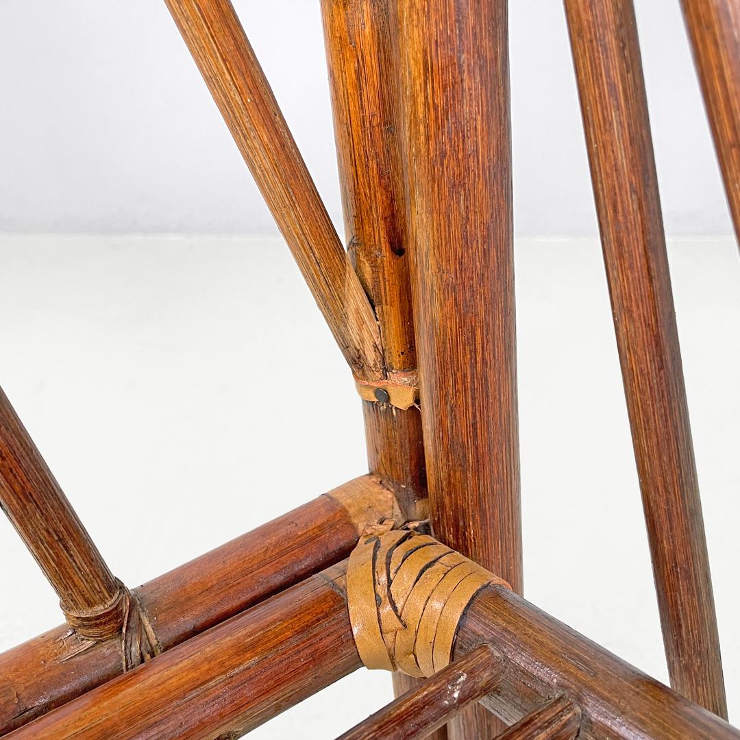 Italian modern chairs in rattan by Dal Vera with radial structure, 1970s in vendita 7