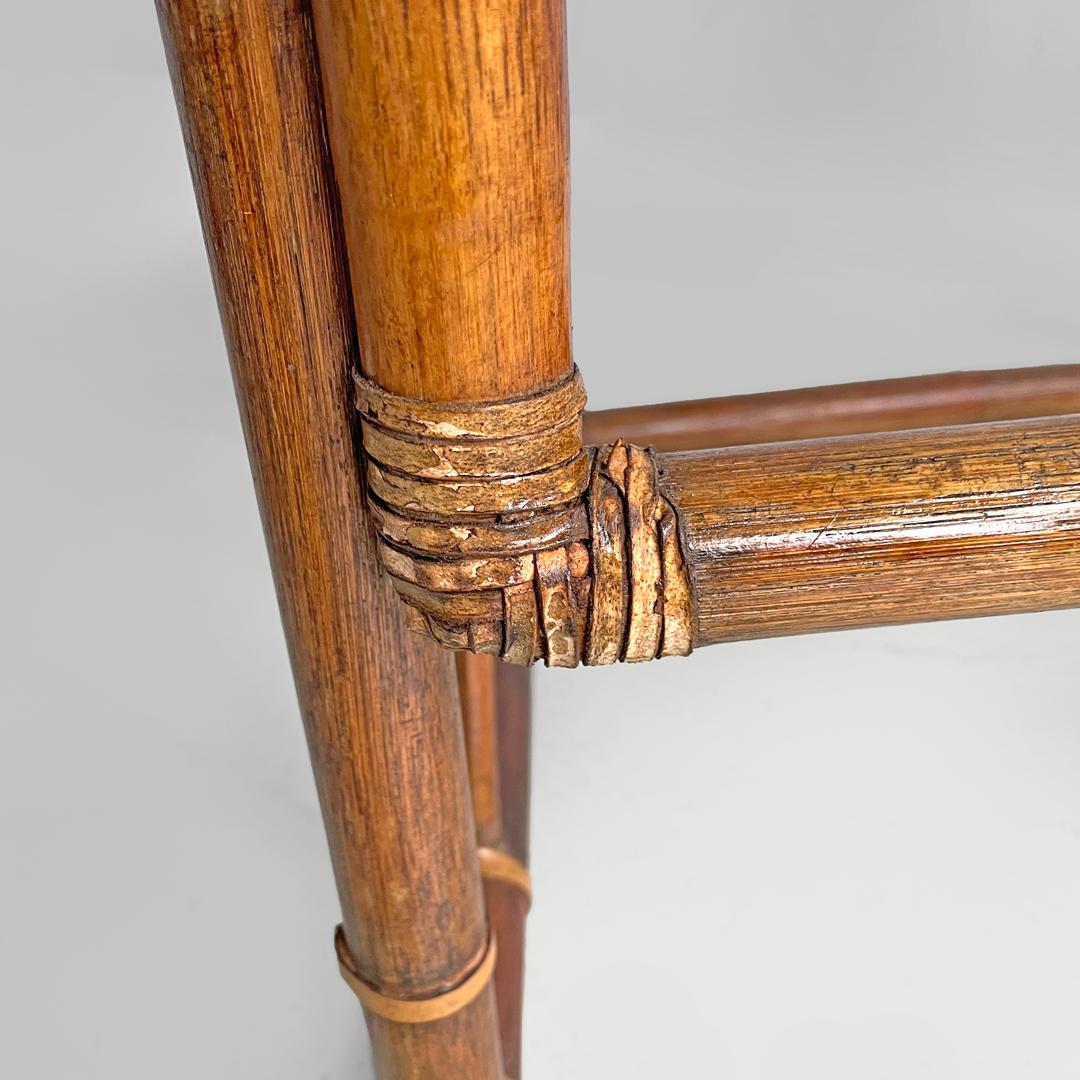 Italian modern chairs in rattan by Dal Vera with radial structure, 1970s in vendita 11