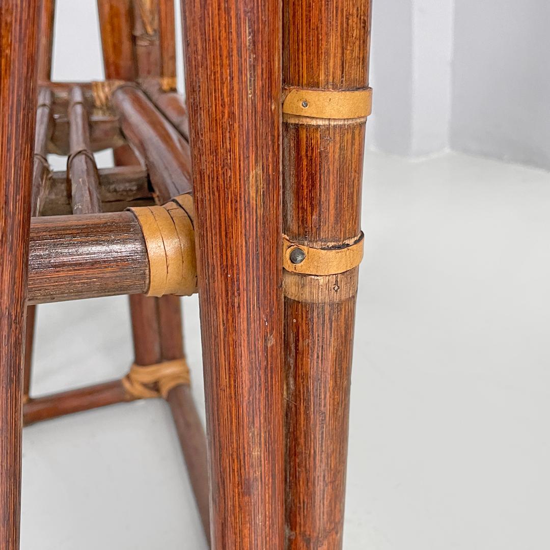 Italian modern chairs in rattan by Dal Vera with radial structure, 1970s in vendita 13