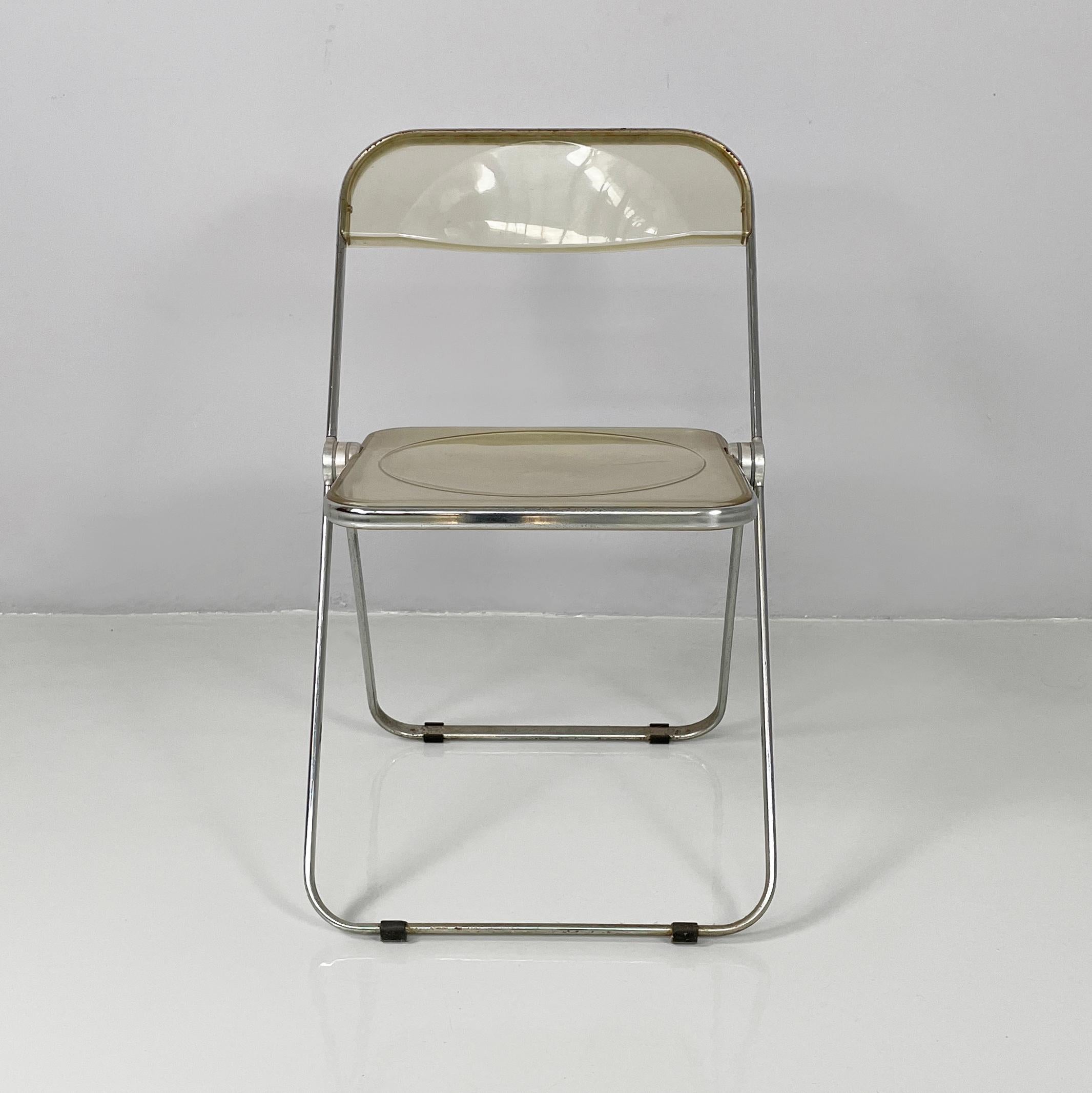Moderne italienische Stühle Plia von Giancarlo Piretti für Anonima Castelli, 1970er Jahre im Zustand „Relativ gut“ im Angebot in MIlano, IT
