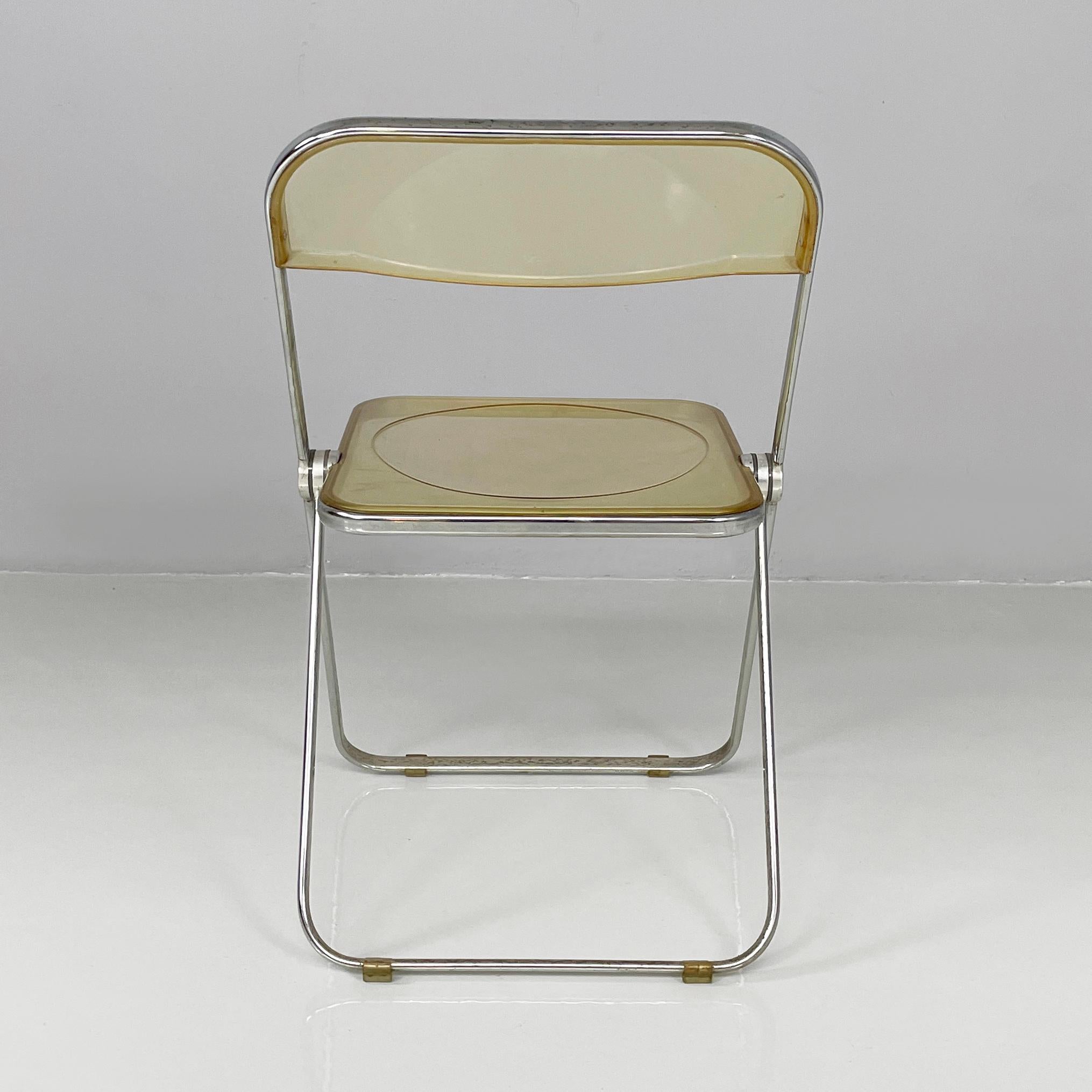 Moderne italienische Stühle Plia von Giancarlo Piretti für Anonima Castelli, 1970er Jahre im Zustand „Relativ gut“ im Angebot in MIlano, IT