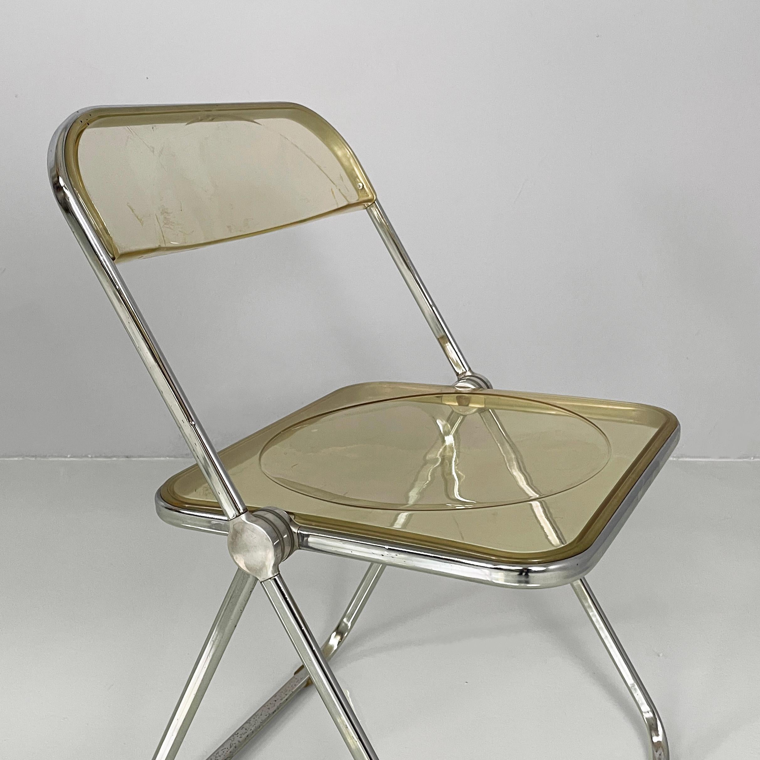 Moderne italienische Stühle Plia von Giancarlo Piretti für Anonima Castelli, 1970er Jahre (Ende des 20. Jahrhunderts) im Angebot