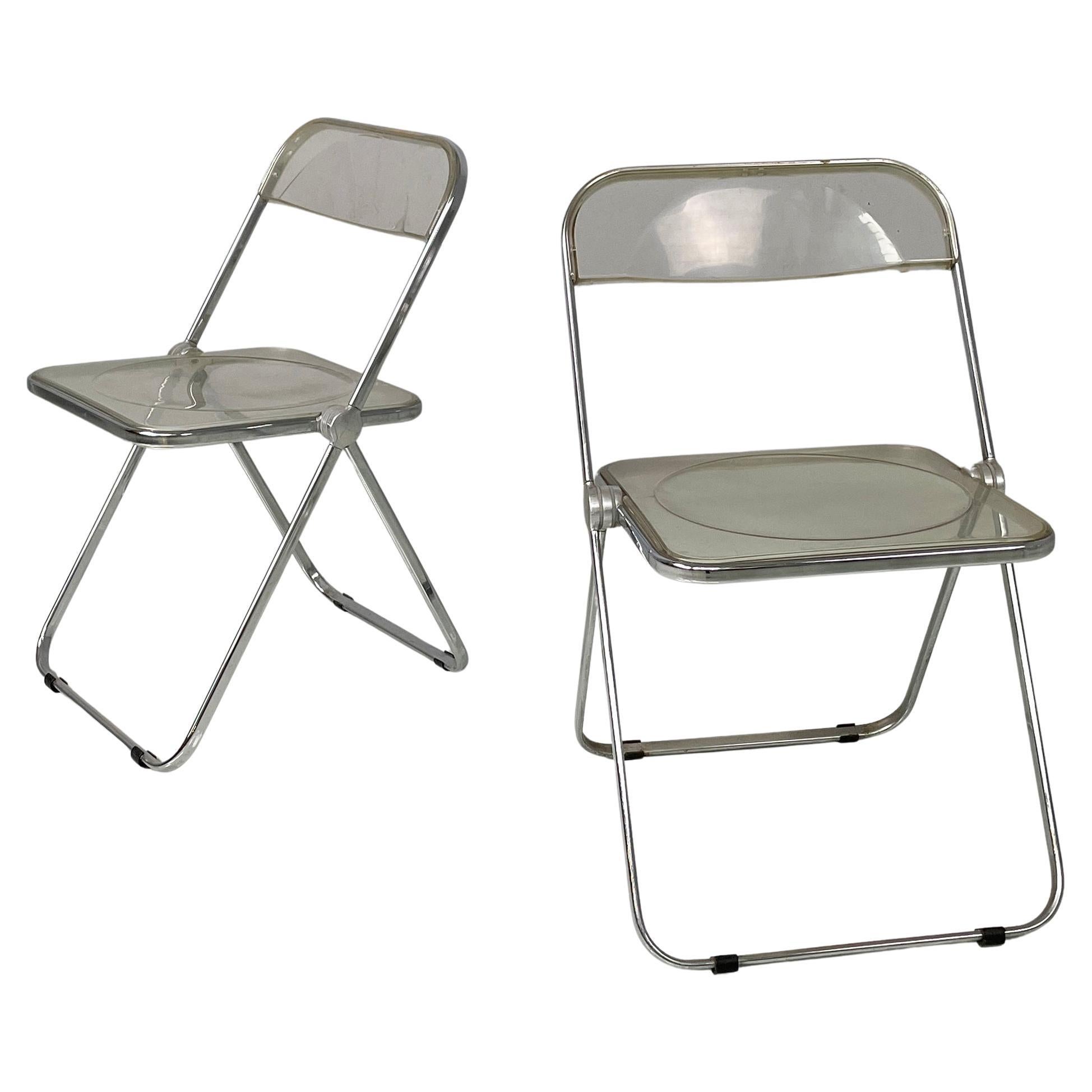 Italian modern chairs Plia by Giancarlo Piretti for Anonima Castelli, 1970s