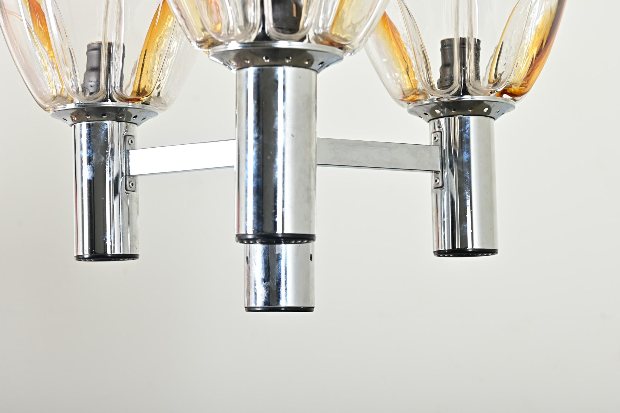 Vetro Lampadario moderno italiano di Targetti Sankey in vendita