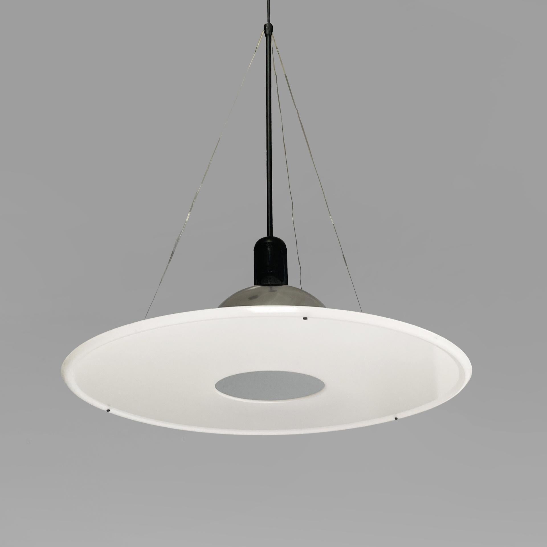 Fine XX secolo Lampadario moderno italiano Frisbi di Achille Castiglioni per Flos, anni '70 in vendita