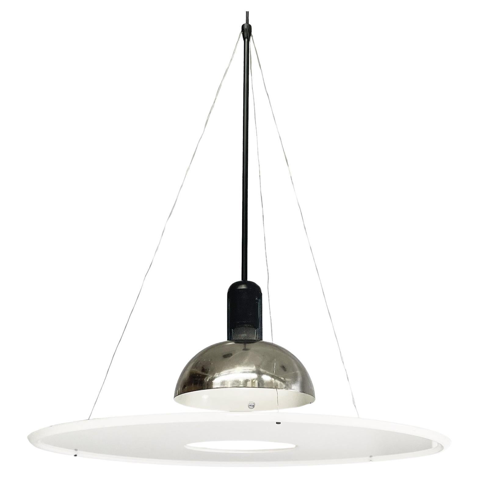 Lampadario moderno italiano Frisbi di Achille Castiglioni per Flos, anni '70