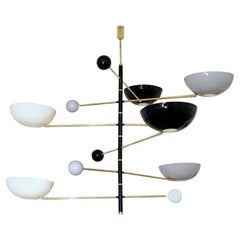 Lampadario moderno in ottone e smalto di Fabio LTD
