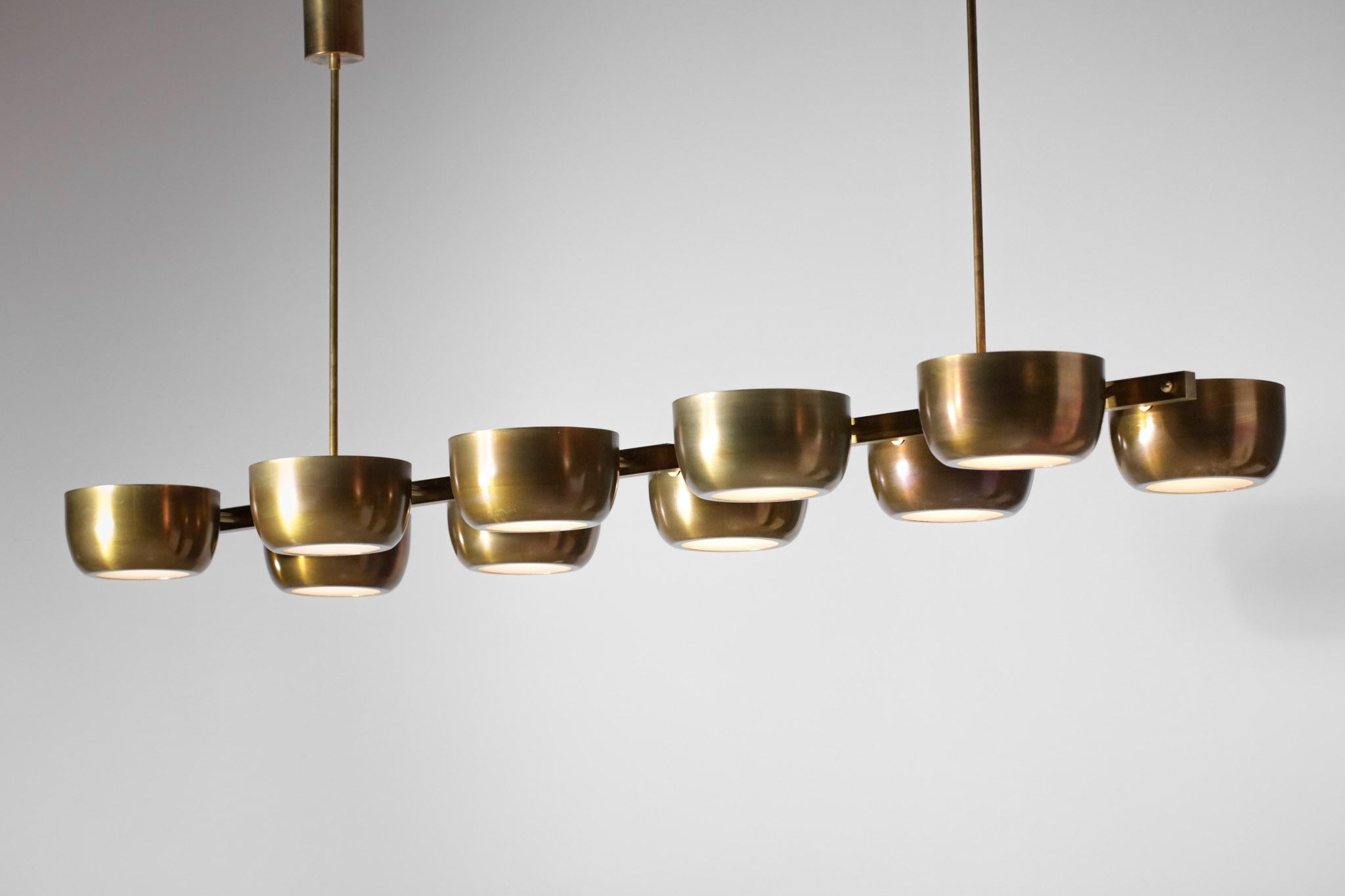Italian Modern Chandelier in Solid Brass Scale 10 Cups Carmela, EL139 For Sale 6