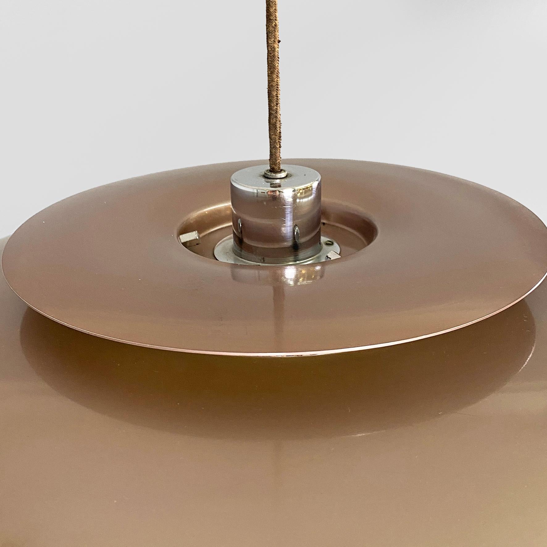 Italian modern chandelier mod. 1262 by Stilnovo in metal and copper color, 1960s For Sale 12