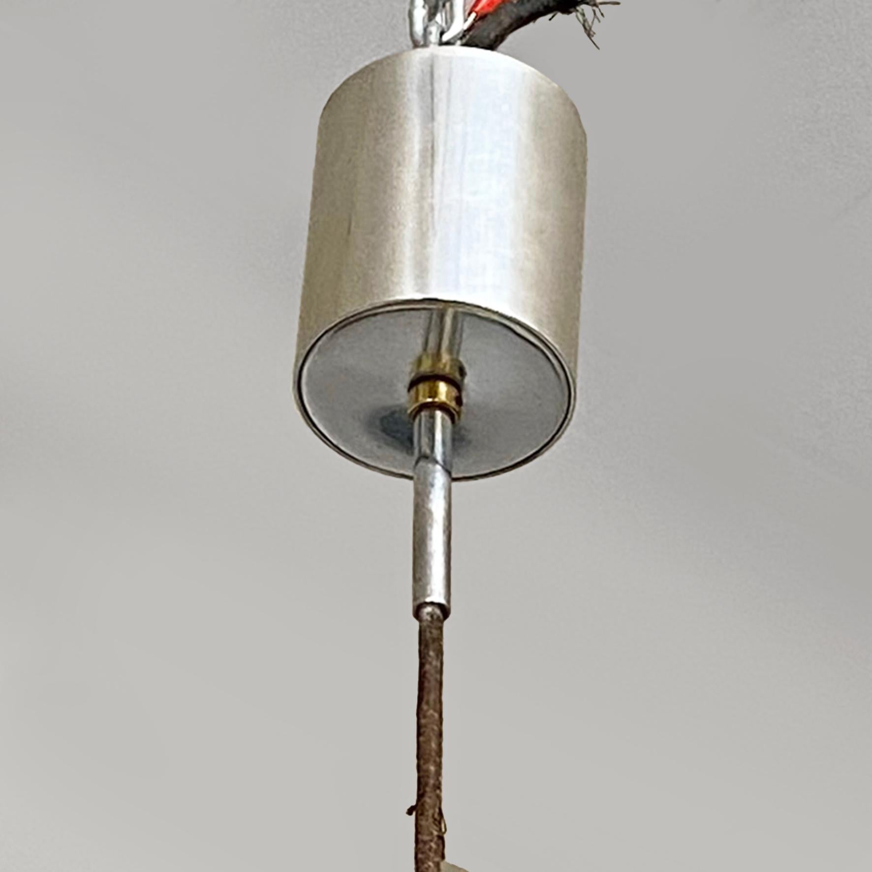 Italian modern chandelier mod. 1262 by Stilnovo in metal and copper color, 1960s For Sale 14