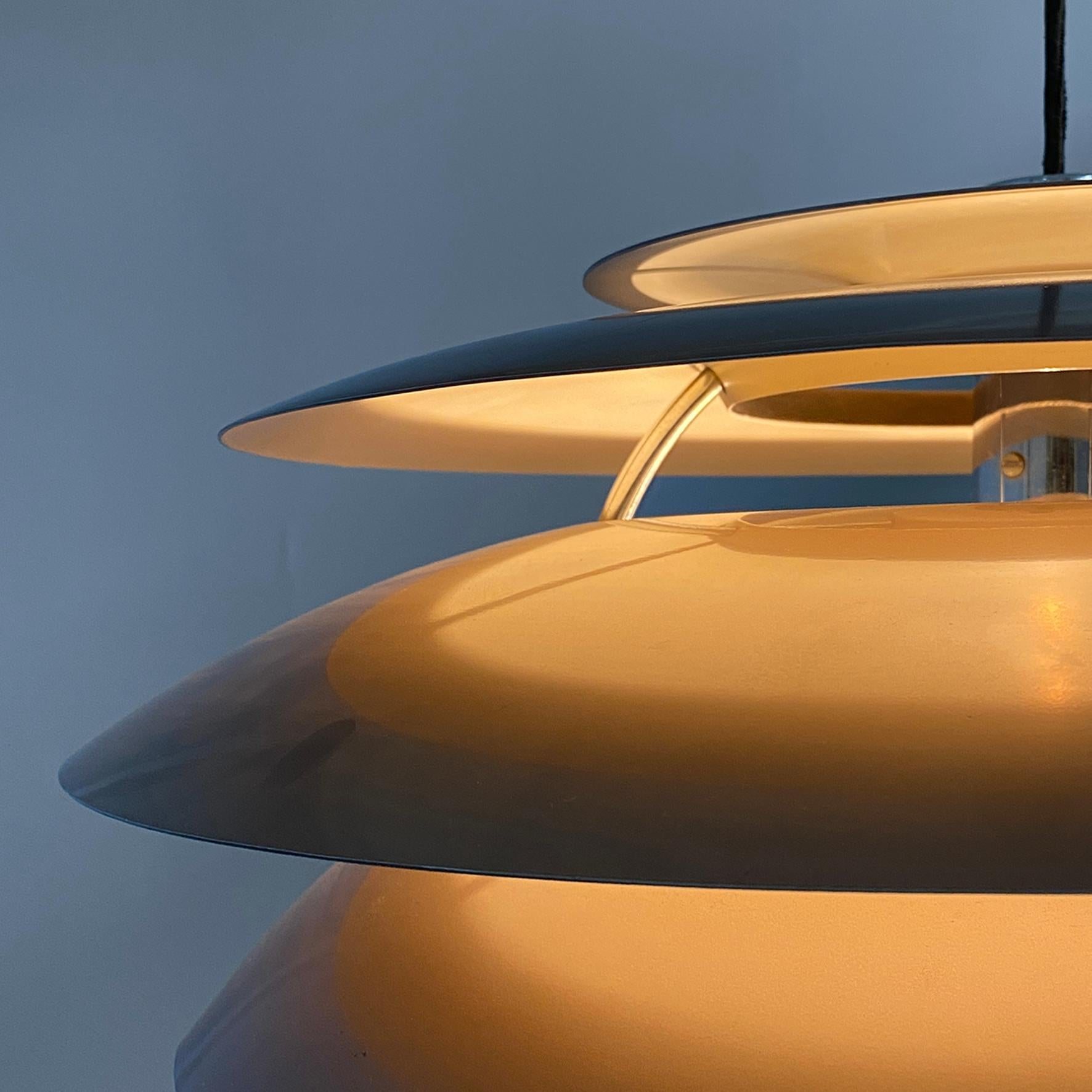 Italian modern chandelier mod. 1262 by Stilnovo in metal and copper color, 1960s For Sale 3