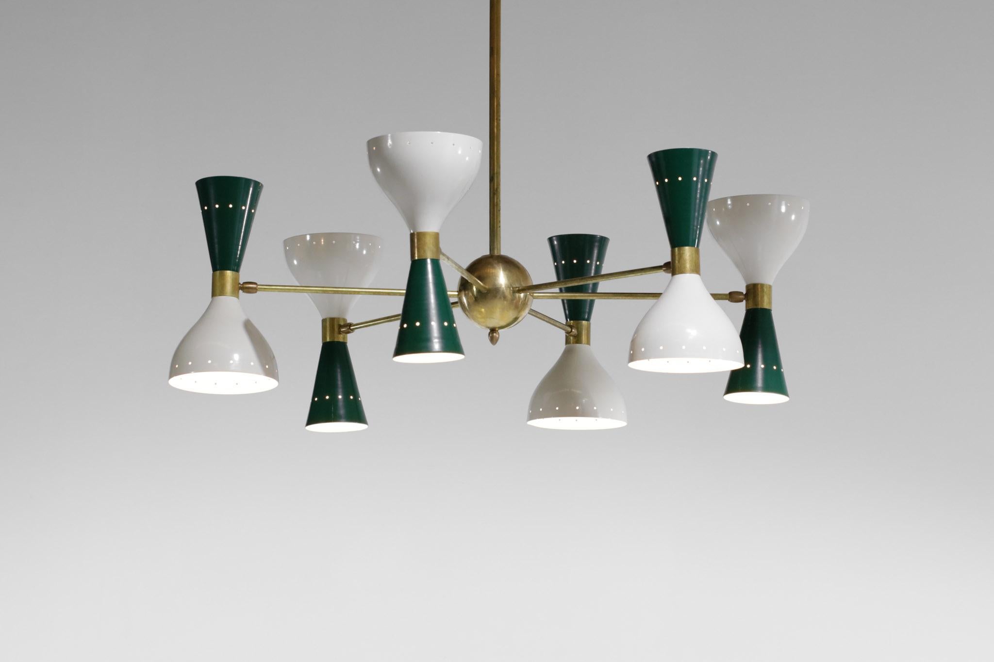 Lacquered Italian Modern Chandelier 
