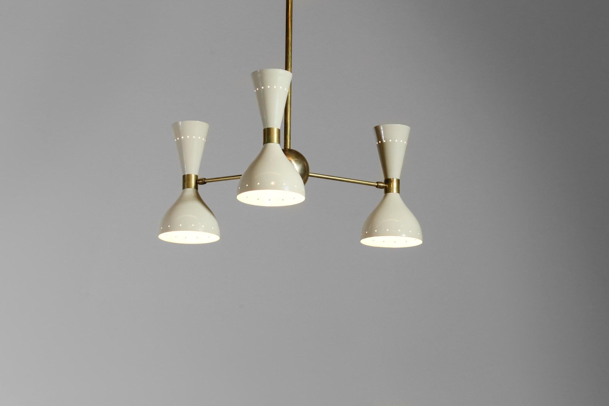 white modern chandelier