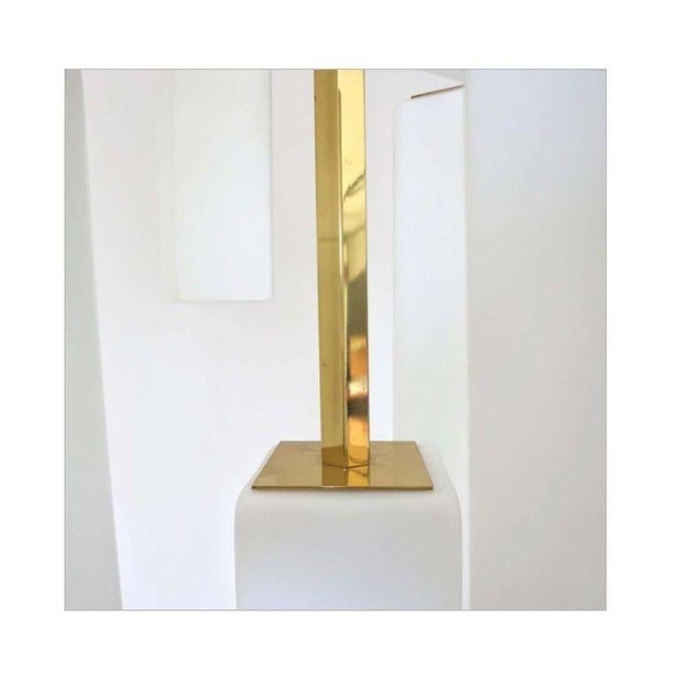 Italian Modern Chandelier w/ Frosted White Rectangular Murano Glass, 2017 In Excellent Condition For Sale In Los Angeles, CA