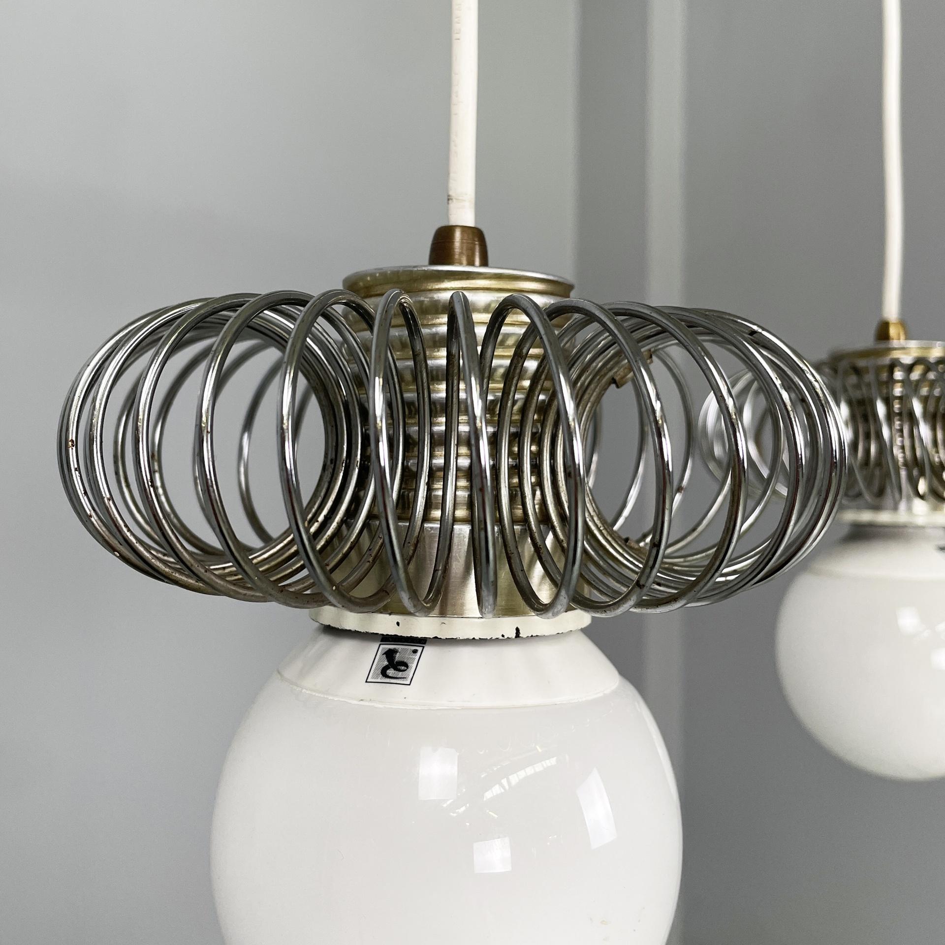 Italian modern chandeliers in metal with spiral structure, 1980s en vente 4