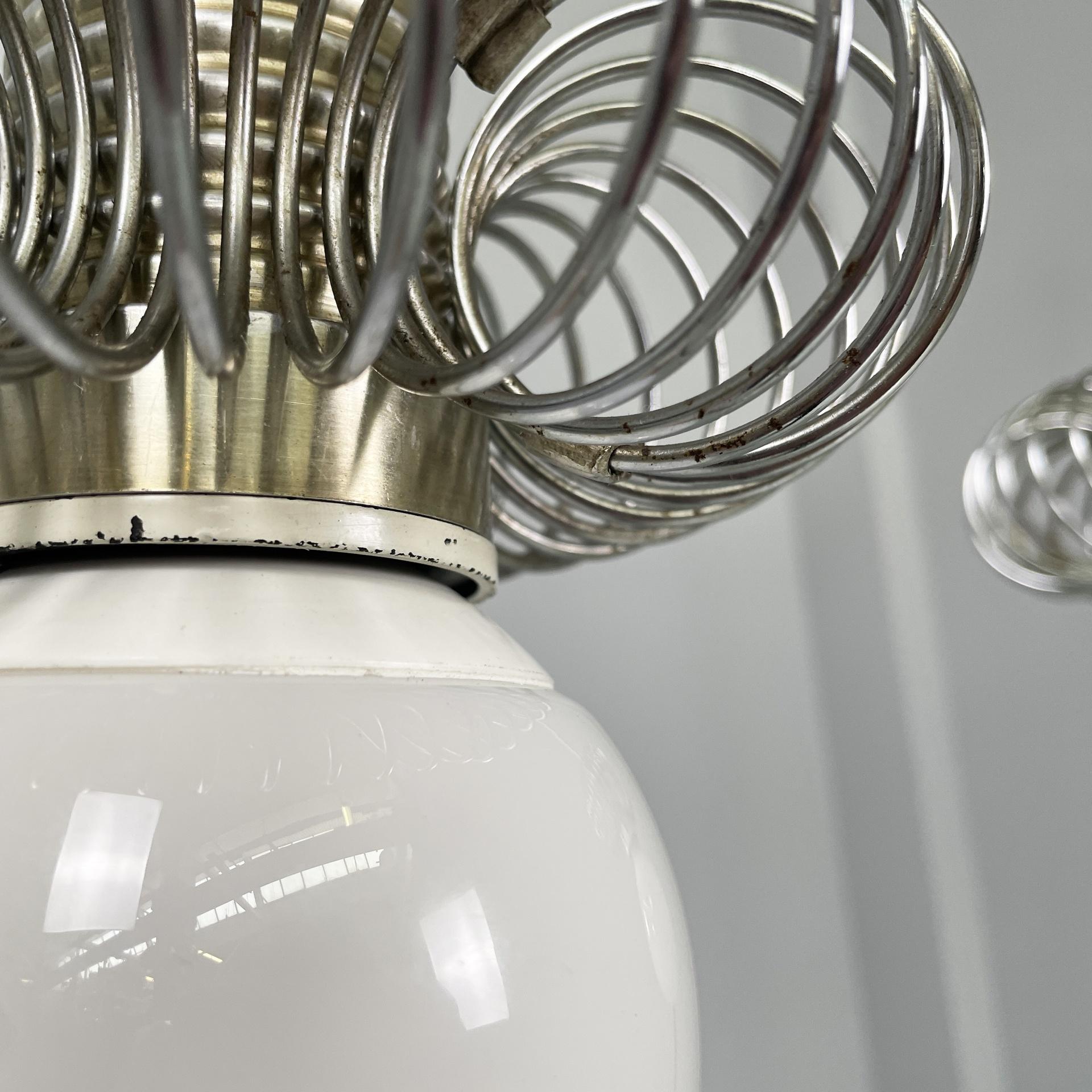 Italian modern chandeliers in metal with spiral structure, 1980s en vente 5
