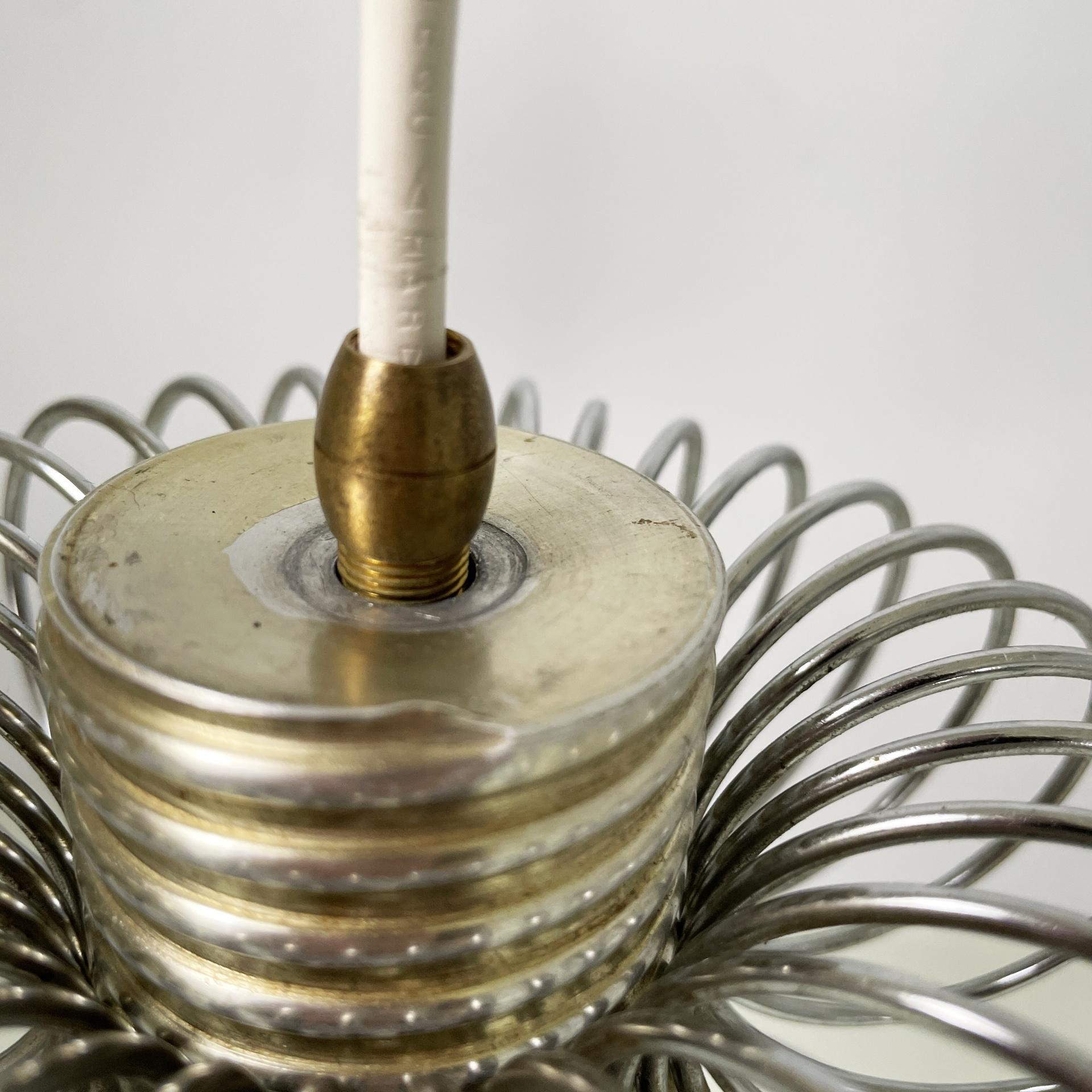 Italian modern chandeliers in metal with spiral structure, 1980s en vente 9