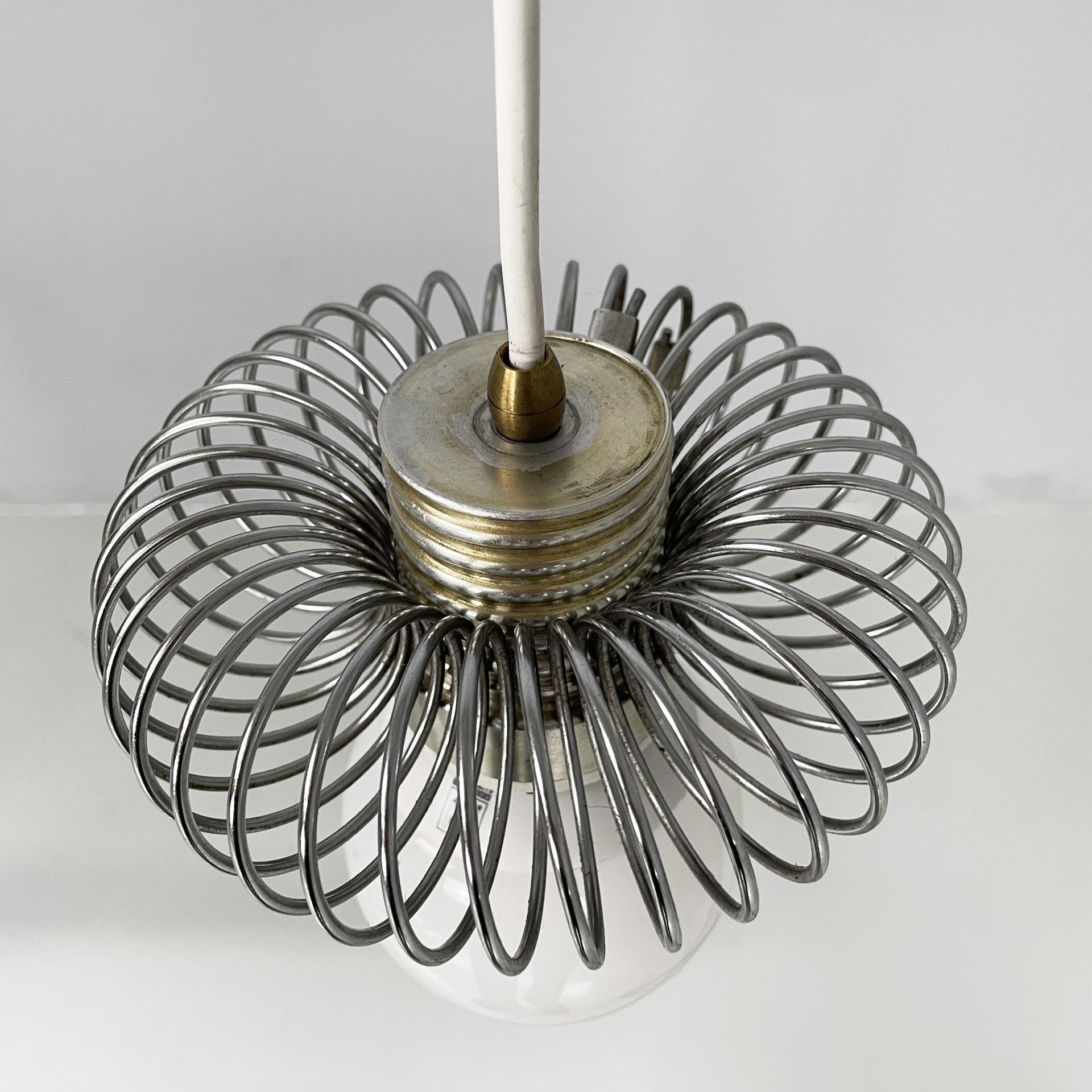 Italian modern chandeliers in metal with spiral structure, 1980s en vente 1