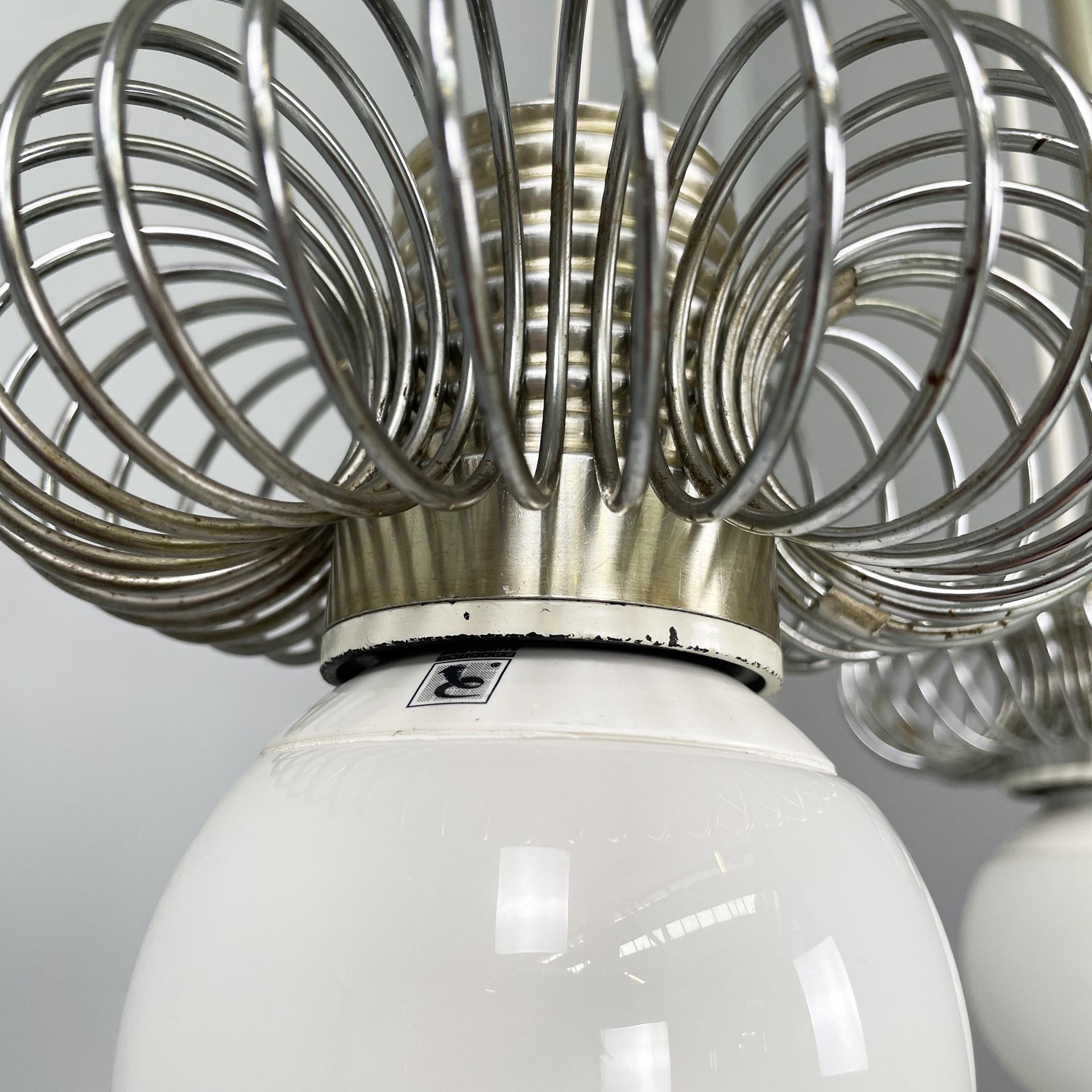 Italian modern chandeliers in metal with spiral structure, 1980s en vente 2