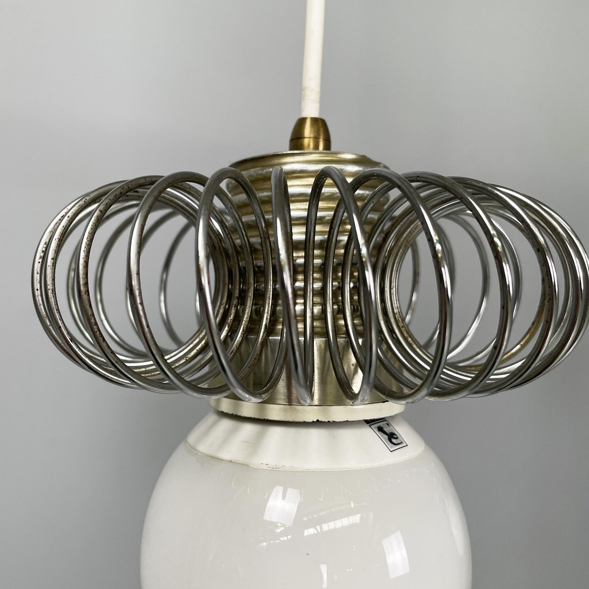 Italian modern chandeliers in metal with spiral structure, 1980s en vente 3