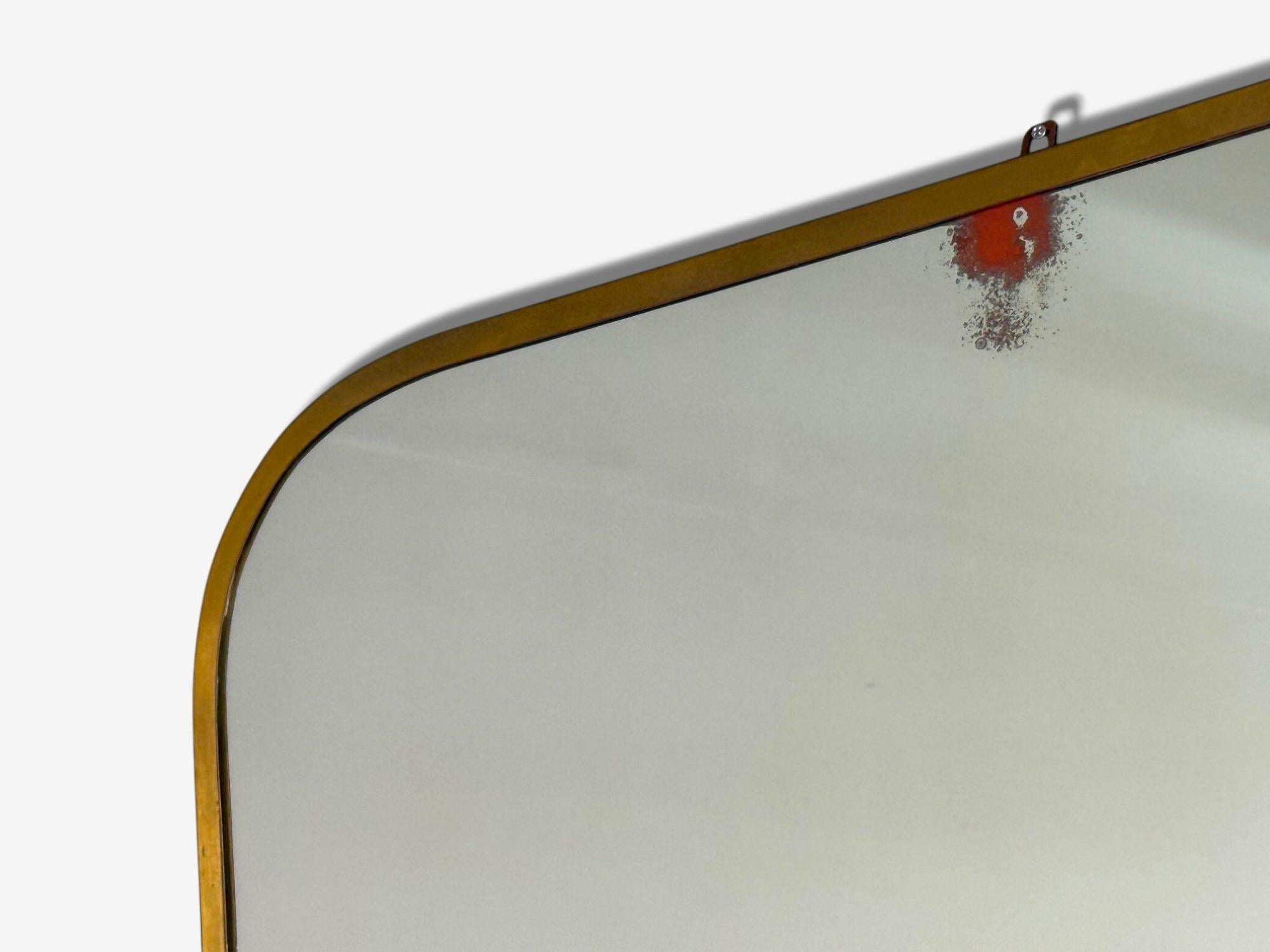Console moderne italienne en cerisier et verre avec miroir, Italie, années 1950 en vente 2