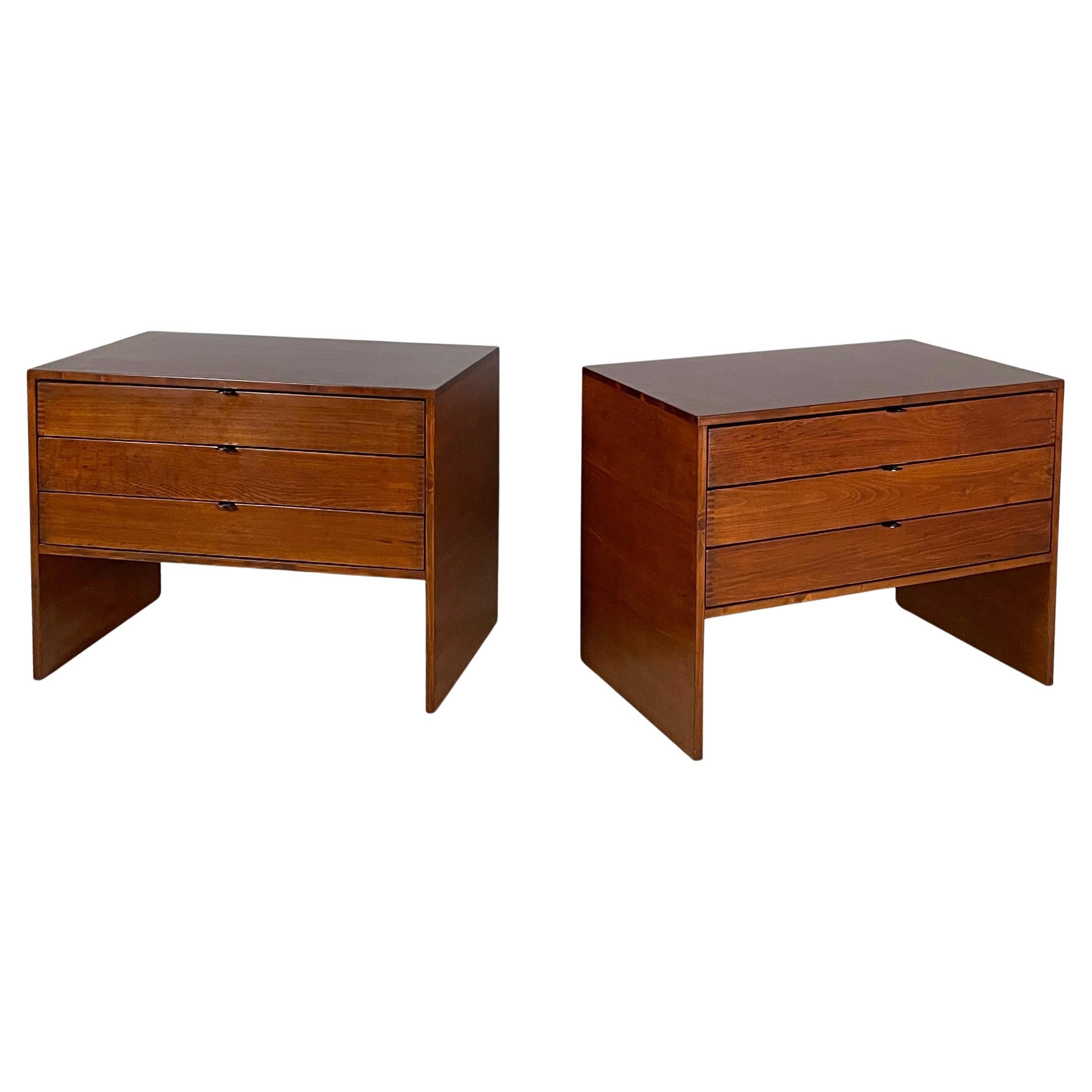 Italian modern chests of drawers in wood, 1980s For Sale