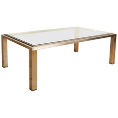 Table basse en verre et chrome The Moderns, circa 1960