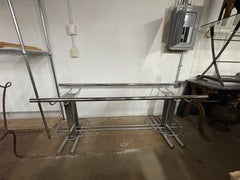 Base de mesa de comedor italiana moderna en cromo, diseñada por Banci Firenze