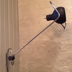 Italian Modern Chrome Eyeball Task Lamp Wall Sconce