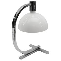 Italian Modern Chrome Glass Table Desk Lamp by Franco Albini for Sirrah