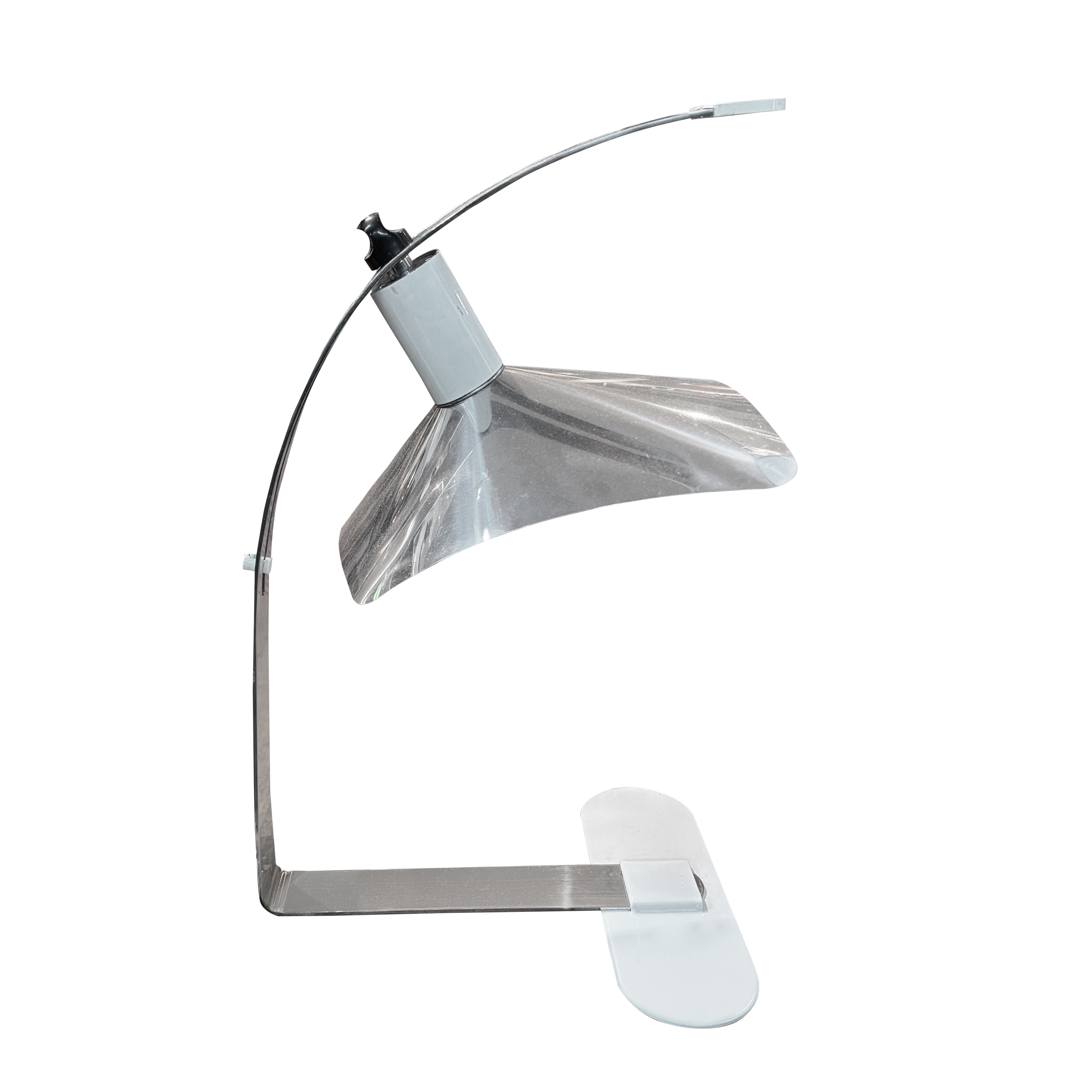 Italian Modern Sculptural Chrome Lamp