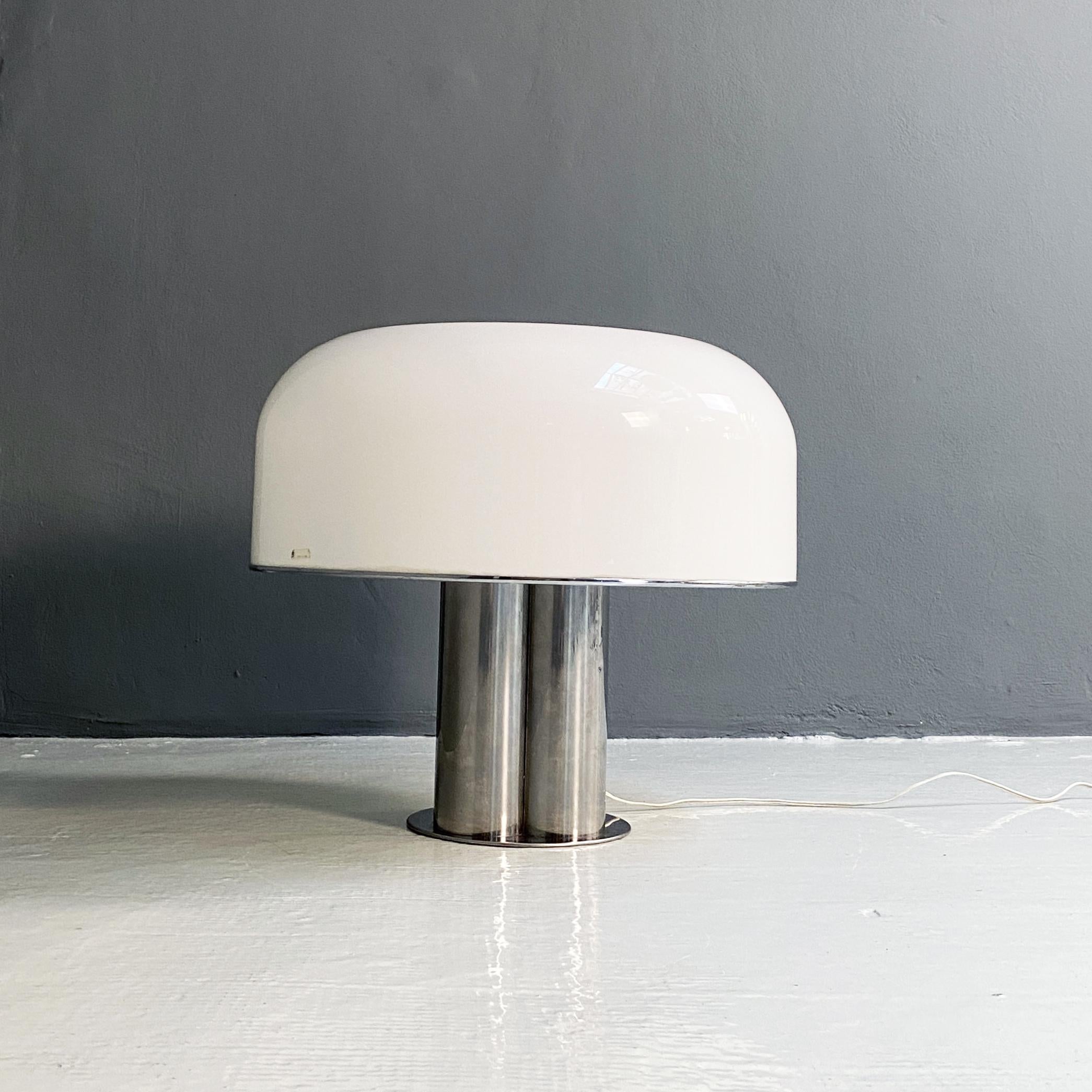 Italian Modern Chromed and Plexiglass Table Lamp by Harvey Luce Iguzzini, 1970s 5