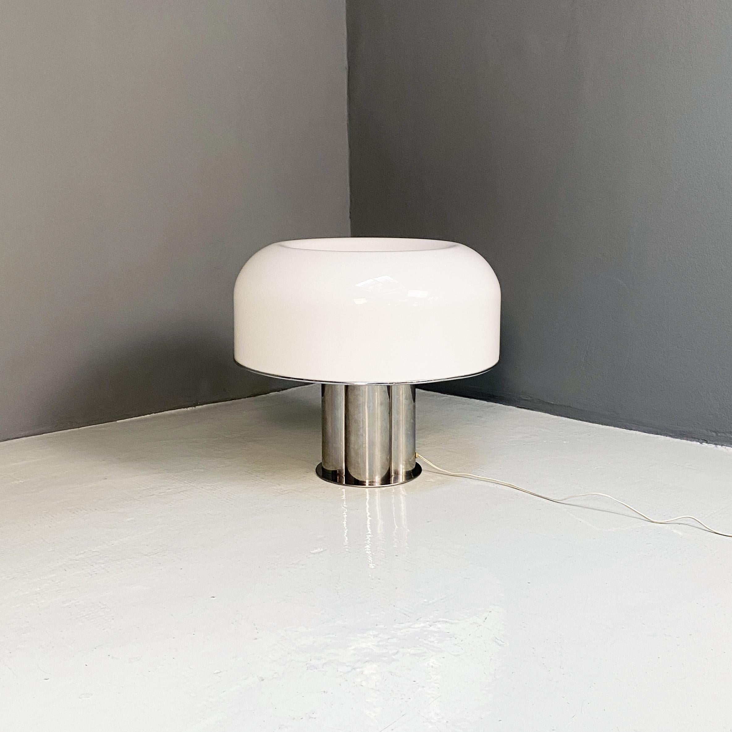 Italian Modern Chromed and Plexiglass Table Lamp by Harvey Luce Iguzzini, 1970s 1