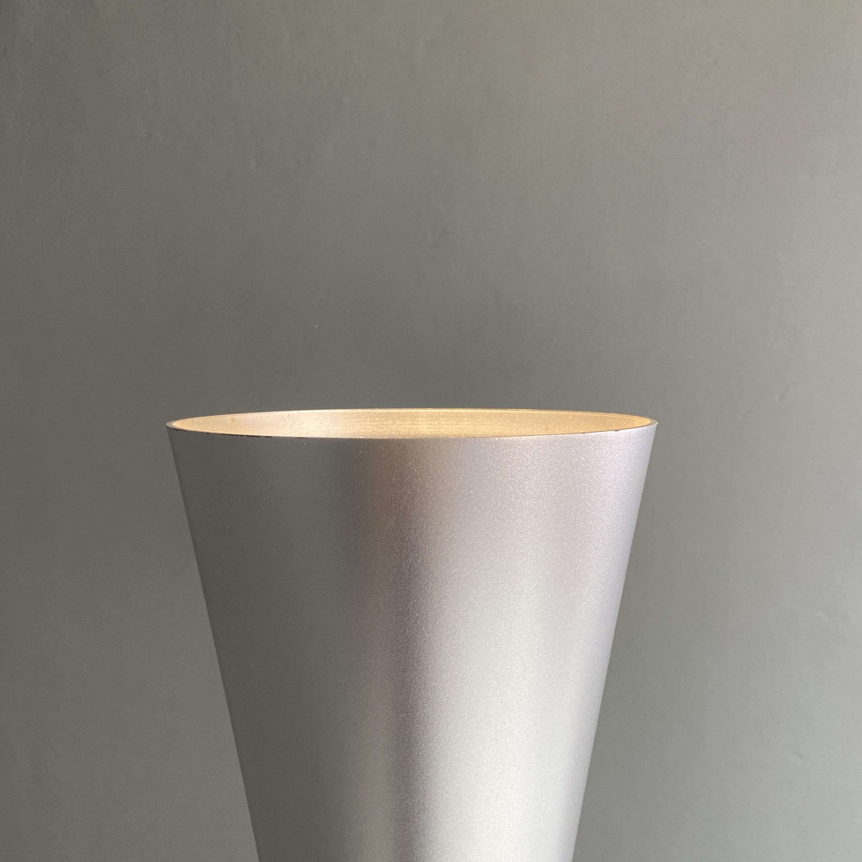 Italian Modern Chromed Flared Plastic Floor Lamp, 1990s For Sale 8