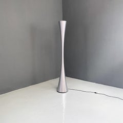 Italian Modern Chromed Flared Plastic Floor Lamp, 1990s