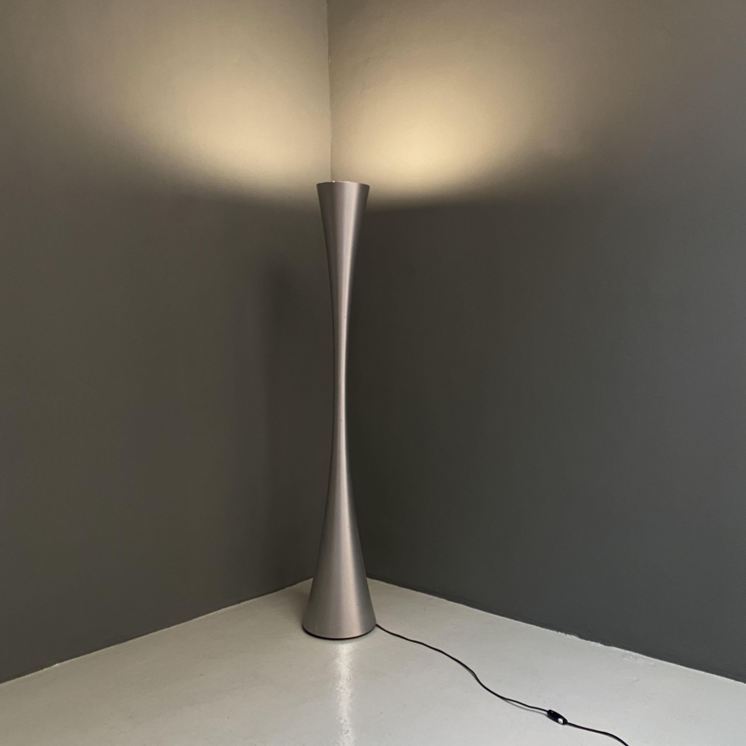 Italian Modern Chromed Flared Plastic Floor Lamp, 1990s For Sale 4