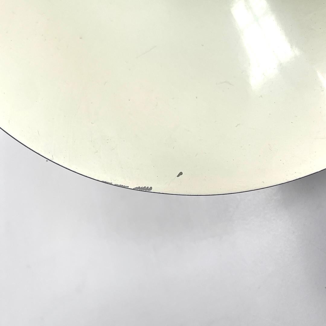 Italian modern chromed metal and white cylindrical wall lamps, 1970s For Sale 7