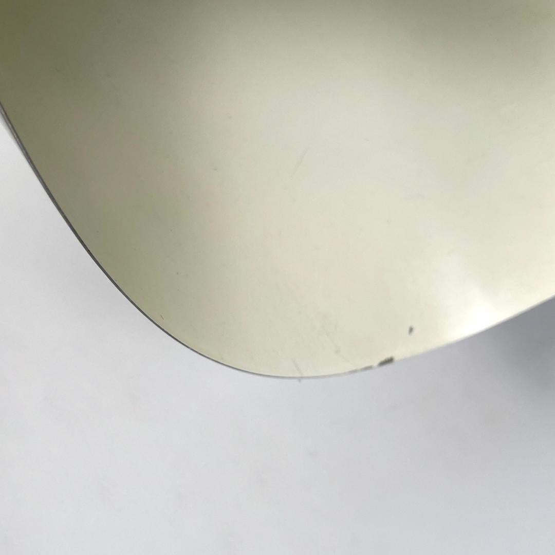 Italian modern chromed metal and white cylindrical wall lamps, 1970s For Sale 9
