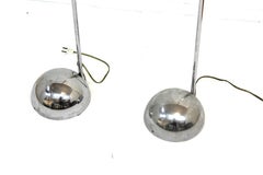 Italian Modern Chromed Metal Torchiere Floor Lamps