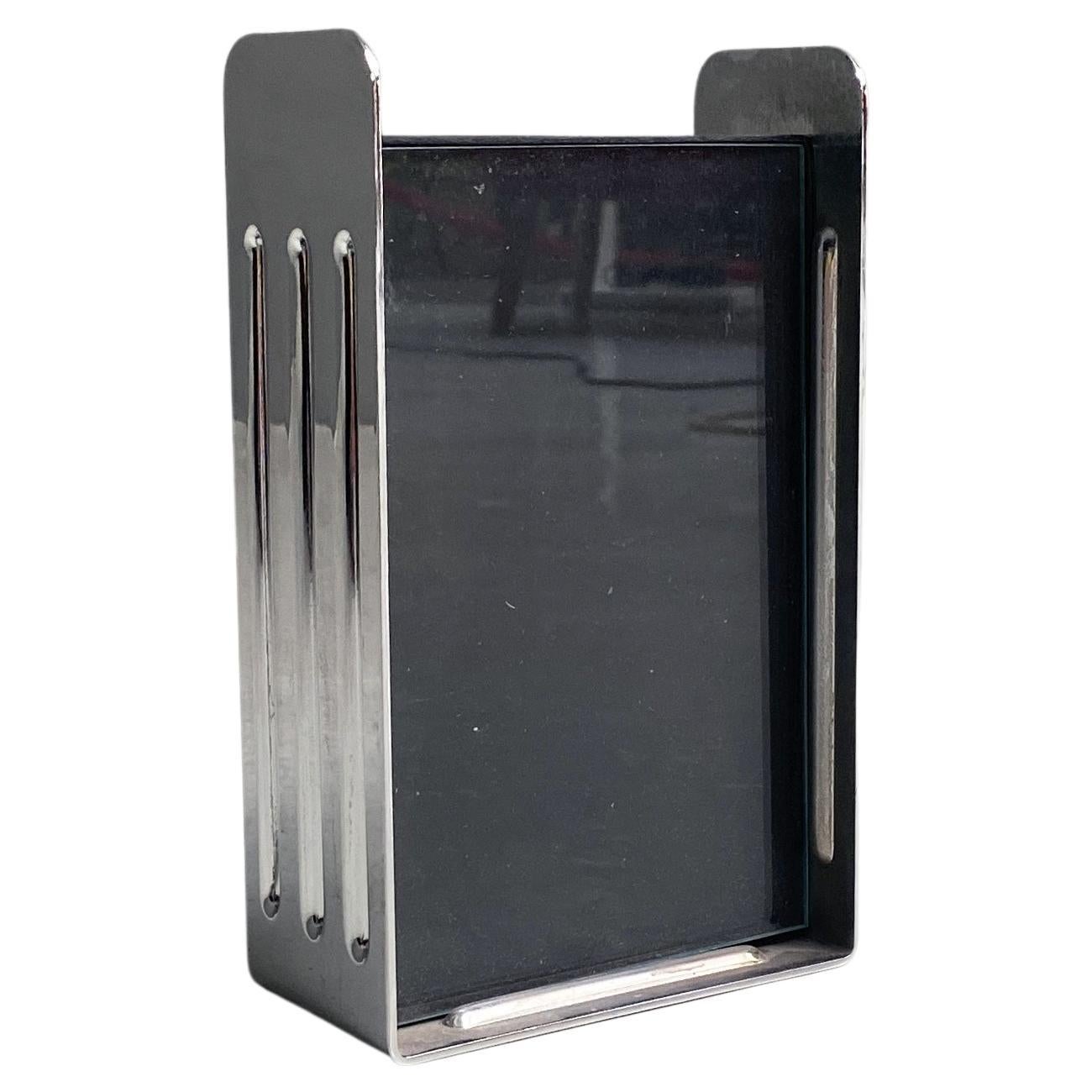 Italian Modern Chromed Steel and Glass Photo Frame, 1990s For Sale